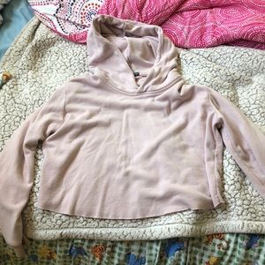 Light pink brandy melville cropped hoodie